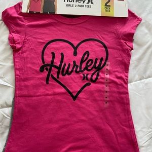 “Hurley” Girls 2-Pack Tees Size Medium 8-10